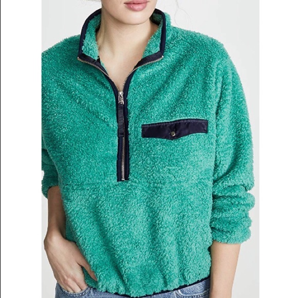 Anine Bing Jackets & Blazers - Anine Bing Green Fleece Pullover XS
